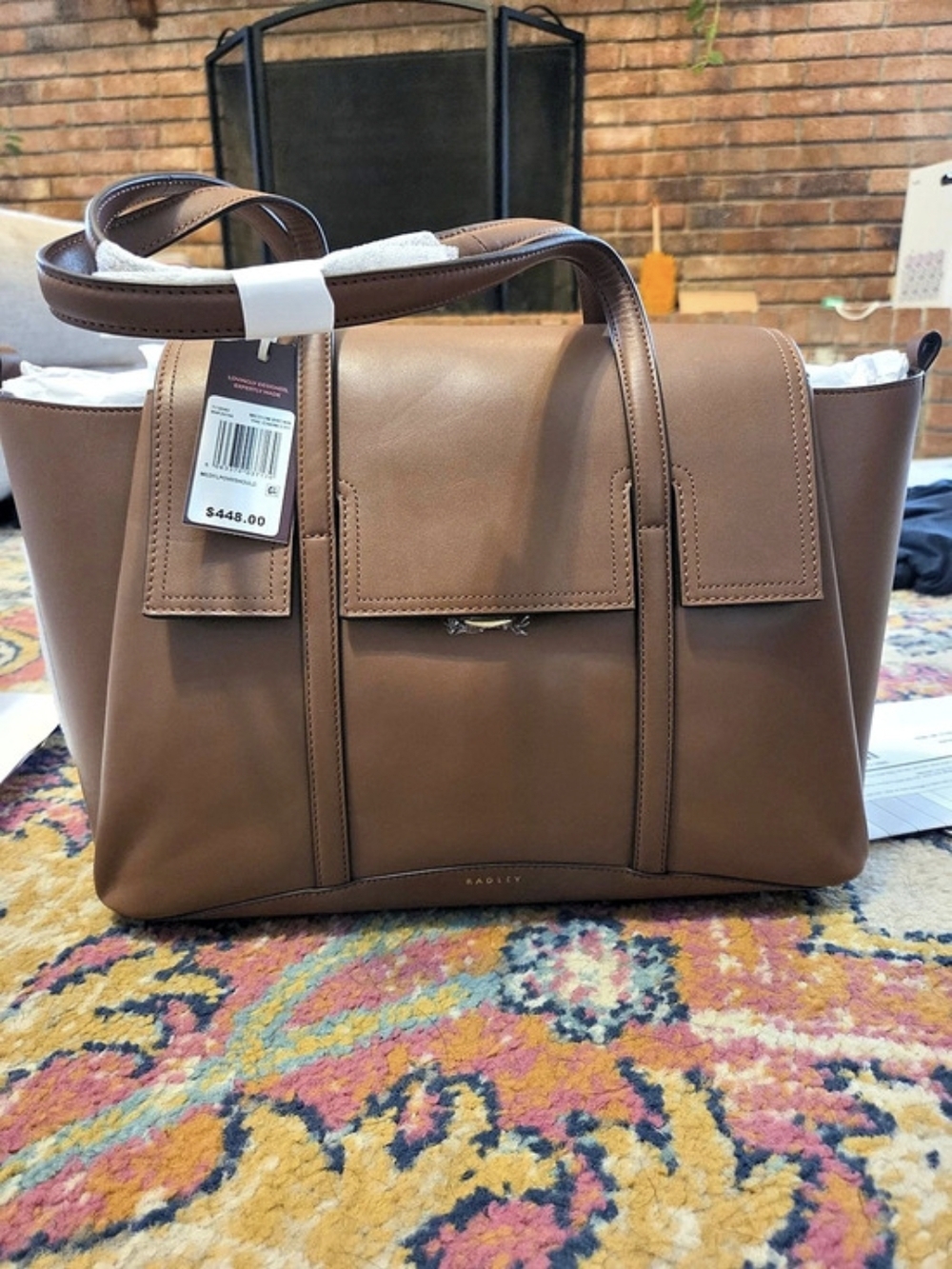 NWT Radley London The Chancery Medium Shoulder Bag In Cognac - Picture 2 of 10